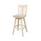International Concepts San Remo Bar Height Stool, with Swivel, 30." Seat Height, Unfinished S-103SW - alternate 1